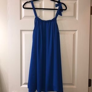 Blue Shoulder Tie Dress **WORN ONCE**
